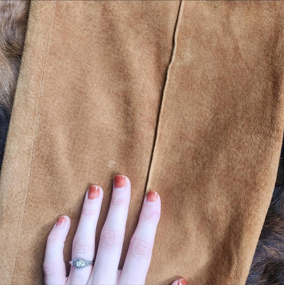 Vintage Y2K Suede Leather Western Pants (28") - Picture 5 of 5
